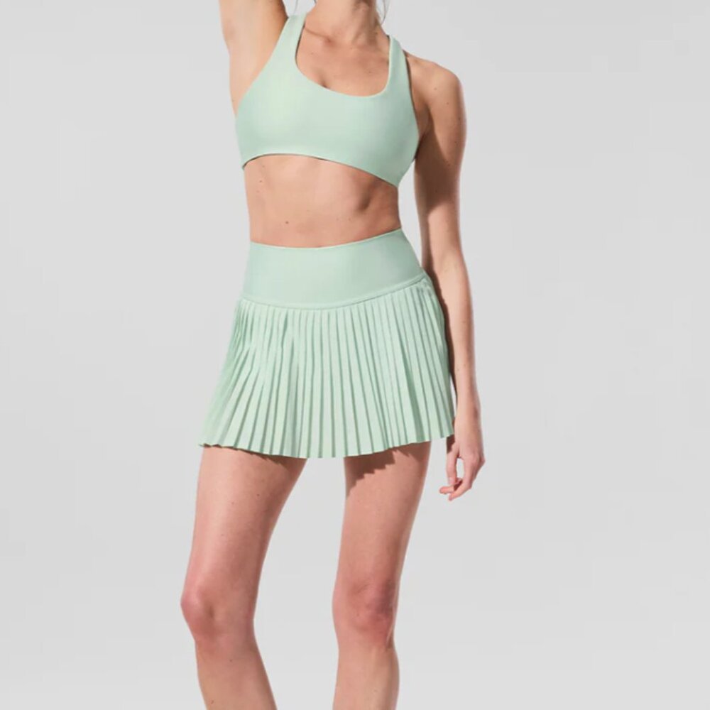 Alo Grand Slam Tennis Skirt in Spearmint